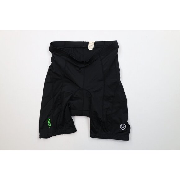 Canari Mens M Spell Out Gel Padded Bicycle Cycling Spandex Shorts Half Tights - Picture 1 of 13